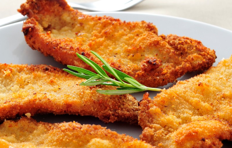 Chicken Schnitzel and Vegetable Salad